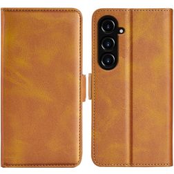 Mobigear Slim Magnet Samsung Galaxy S23 FE Hülle Klapphülle Geldbörse - Cognac
