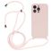 Mobigear Lanyard iPhone 15 Pro Max Silikon Handykette - Sand Pink