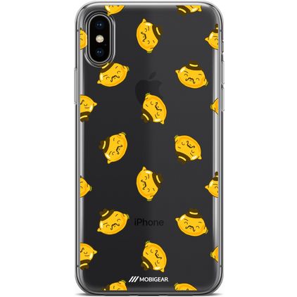 Mobigear Design iPhone XS Max Hülle Flexibles TPU Backcover - Lemon