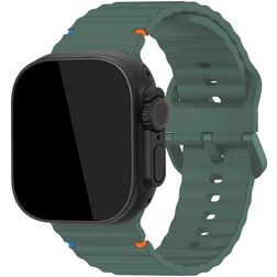 Mobilize Buckle Silikon Apple Watch Armband Dornschließe - 42/41/40/38 mm - Grün