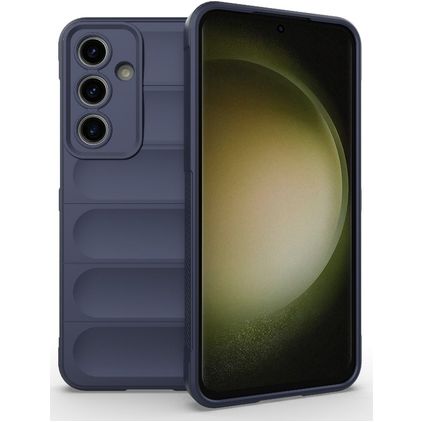 Mobigear Bumpy Samsung Galaxy S24 FE Hülle Flexibles TPU Backcover - Dunkelblau