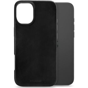 Mobilize Premium iPhone 16 Plus MagSafe Hülle Echtes Leder Backcover - Schwarz