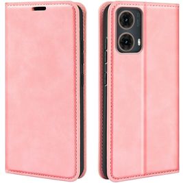 Mobigear Retro Slim Motorola Moto G85 Hülle Klapphülle Geldbörse - Pink
