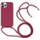 Mobigear Lanyard iPhone 16 Pro Silikon Handykette - Rot