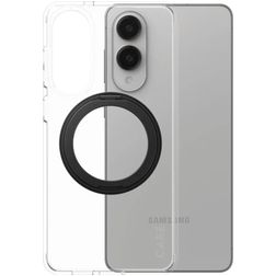 CARE by PanzerGlass Feature Case Samsung Galaxy S25 Edge MagSafe Hülle Hardcase Backcover Stoßfest mit Ständer - Transparent / Schwarz