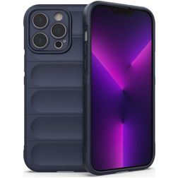 Mobigear Bumpy iPhone 14 Pro Max Hülle Flexibles TPU Backcover - Dunkelblau