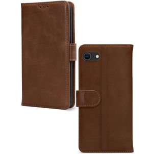 Mobilize Wallet iPhone SE (2022) Hülle Echtes Leder Klapphülle Geldbörse - Braun