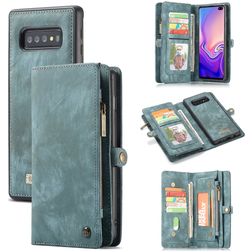 Caseme 008 Samsung Galaxy S10 Hülle Abnehmbare 2in1 Klapphülle Geldbörse - Blau