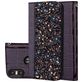 Mobigear Croco Glitter Motorola One Power Hülle Klapphülle Geldbörse - Schwarz