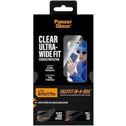 PanzerGlass Ultra-Wide Fit FASTFIT iPhone 18 Pro Panzerglas Displayschutz - Hüllenfreundlich + Montagerahmen