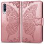 Mobigear Butterfly Samsung Galaxy A70 Hülle Klapphülle Geldbörse - Roségold