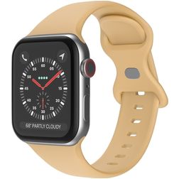 Mobigear Sport Dual Silikon Apple Watch Armband Drückerschließe - 49/46/45/44 mm - Beige