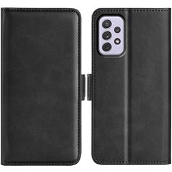 Mobigear Slim Magnet Samsung Galaxy A73 Hülle Klapphülle Geldbörse - Schwarz
