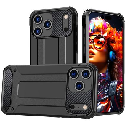 Mobigear Outdoor iPhone 17 Pro Max Hülle Hardcase Backcover Stoßfest - Schwarz