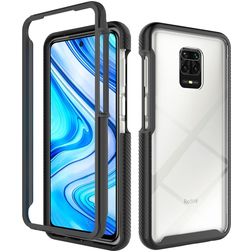 Mobigear Two-Layer Xiaomi Redmi Note 9 Pro Hülle Hardcase Backcover Stoßfest - Schwarz
