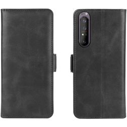Mobigear Slim Magnet Sony Xperia 1 II Hülle Klapphülle Geldbörse - Schwarz