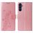 Mobigear Flowers Samsung Galaxy A17 Hülle Klapphülle Geldbörse - Roségold