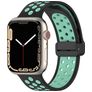 Mobigear Sport Plus Mag Silikon Apple Watch Armband Magnetverschluss - 49/46/45/44 mm - Schwarz / Türkis