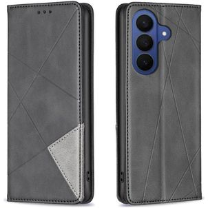 Mobigear Rhombus Slim Samsung Galaxy A27 Hülle Klapphülle - Schwarz