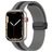 Mobigear Stripe Mag Silikon Apple Watch Armband Magnetverschluss - 42/41/40/38 mm - Schwarz / Grau
