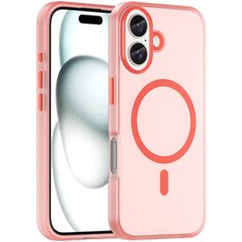 Mobigear Shockproof iPhone 16 Plus MagSafe Hülle Flexibles TPU Backcover - Rot