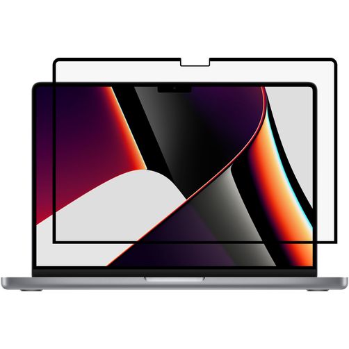 GrizzlyCoat MacBook Pro 14 Zoll (2021-2026) Displayschutz Anti-Glare Schutzfolie - Hüllenfreundlich - Schwarz Model A2442 / A2779 / A2918 / A2992 / A3401 / A3112 / A3434 / A3427 / A3426