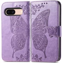 Mobigear Butterfly Google Pixel 8a Hülle Klapphülle Geldbörse - Lavendel