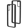Mobiparts Rugged Clear Samsung Galaxy A41 Hülle Hardcase Backcover Stoßfest - Transparent / Schwarz