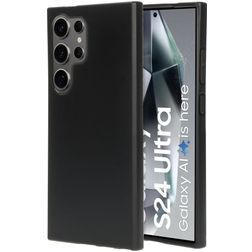 Mobiparts Classic Samsung Galaxy S24 Ultra Hülle Flexibles TPU Backcover - Matt Black