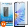 Mobigear Premium OPPO A17 Panzerglas Gehärtetes Glas Displayschutz - Hüllenfreundlich - Schwarz (2er Pack)