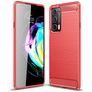 Mobigear Brushed Slim Motorola Edge 20 Hülle Flexibles TPU Backcover - Rot