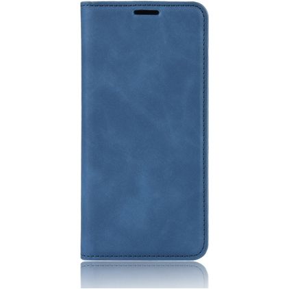 Mobigear Retro Slim OPPO A91 Hülle Klapphülle Geldbörse - Blau