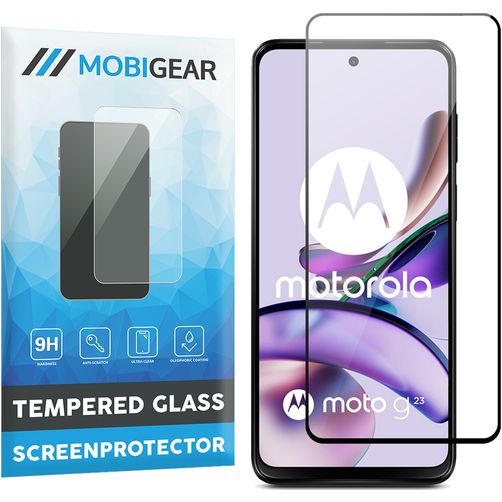 Mobigear Premium Motorola Moto G23 Panzerglas Displayschutz - Hüllenfreundlich - Schwarz