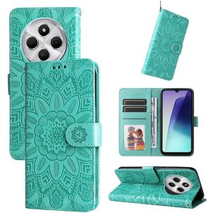 Mobigear Sunflower Xiaomi Redmi 14C Hülle Klapphülle Geldbörse - Grün