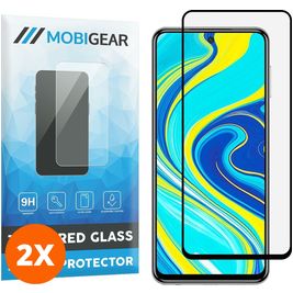 Mobigear Premium Xiaomi Redmi Note 9S Panzerglas Gehärtetes Glas Displayschutz - Hüllenfreundlich - Schwarz (2er Pack)