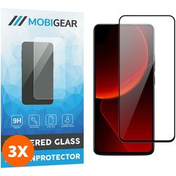 Mobigear Premium Xiaomi 13T Pro Panzerglas Gehärtetes Glas Displayschutz - Hüllenfreundlich - Schwarz (3er Pack)
