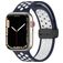 Mobigear Sport Plus Mag Silikon Apple Watch Armband Magnetverschluss - 42/41/40/38 mm - Weiß / Marineblau