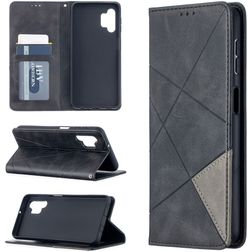 Mobigear Rhombus Slim Samsung Galaxy A32 5G Hülle Klapphülle - Schwarz