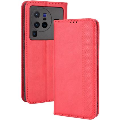 Mobigear Sensation Vivo X80 Pro Hülle Klapphülle Geldbörse - Rot
