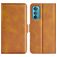 Mobigear Slim Magnet Motorola Edge 30 Hülle Klapphülle Geldbörse - Cognac
