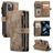 CaseMe C30 iPhone 13 Mini Klapphülle Portemonnaie - Braun