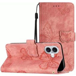 Mobigear Butterfly iPhone 17 Hülle Klapphülle Geldbörse - Pink