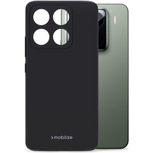 Mobilize Rubber Gelly Xiaomi 15 Pro Hülle Flexibles TPU Backcover - Schwarz
