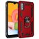 Mobigear Armor Ring Samsung Galaxy A01 Hülle Hardcase Backcover Stoßfest mit Ringhalter - Rot