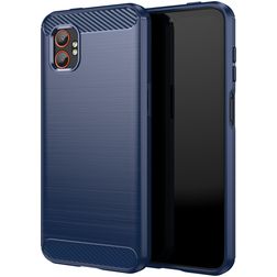 Mobigear Brushed Slim Samsung Galaxy Xcover 7 Pro Hülle Flexibles TPU Backcover - Blau
