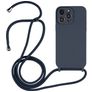 Mobigear Lanyard iPhone 15 Pro Silikon Handykette - Dunkelblau