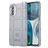 Mobigear Rugged Shield Motorola Moto G82 Hülle Flexibles TPU Backcover Stoßfest - Grau