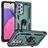 Mobigear Armor Ring Samsung Galaxy A33 Hülle Hardcase Backcover Stoßfest mit Ringhalter - Grün