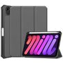 Mobigear Tri-Fold Shockproof iPad Mini 7 (2024) Hülle Klapphülle + Stifthalter - Grau
