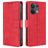Mobigear Croco OPPO Reno 8 5G Hülle Klapphülle Geldbörse - Rot